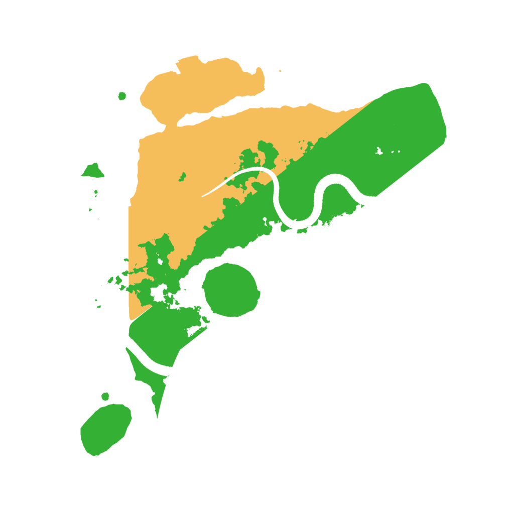 Biome Rust Map: Procedural Map, Size: 2600, Seed: 1057510420