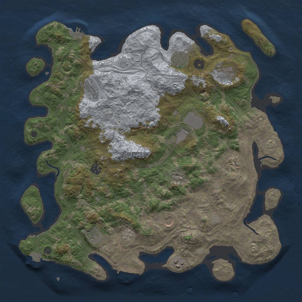 Rust Map: Procedural Map, Size: 4250, Seed: 12508, 18 Monuments