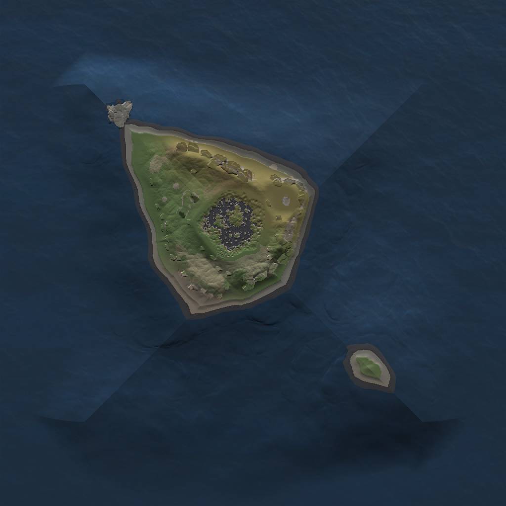 Rust Map: Procedural Map, Size: 1000, Seed: 485606145, 3 Monuments