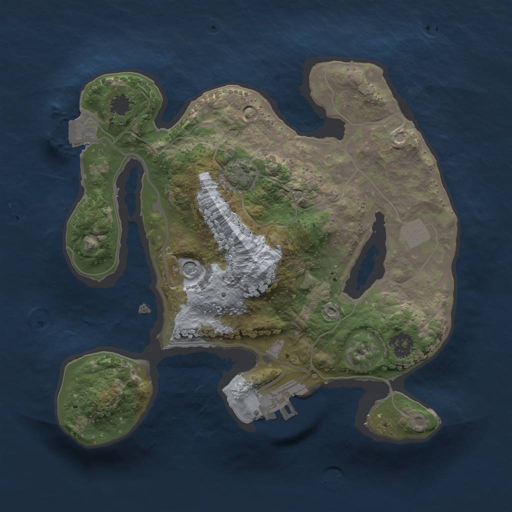 Rust Map: Procedural Map, Size: 2200, Seed: 127363266, 6 Monuments