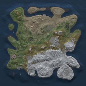 Thumbnail Rust Map: Procedural Map, Size: 3500, Seed: 998073, 15 Monuments
