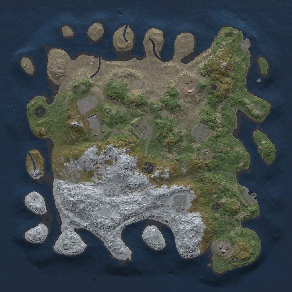 Rust Map: Procedural Map, Size: 3750, Seed: 59765162, 15 Monuments