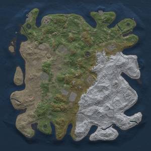 Thumbnail Rust Map: Procedural Map, Size: 4250, Seed: 752906101, 19 Monuments