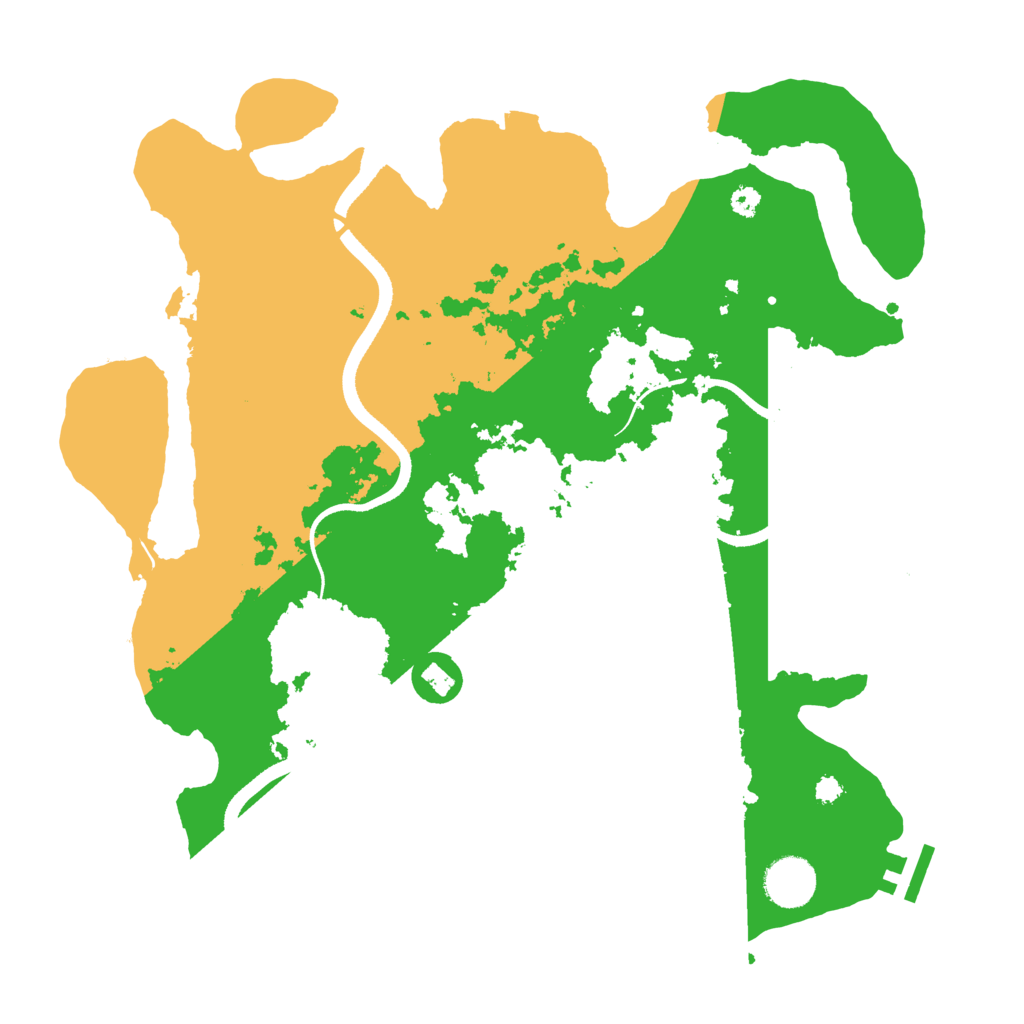 Biome Rust Map: Procedural Map, Size: 3500, Seed: 182980016