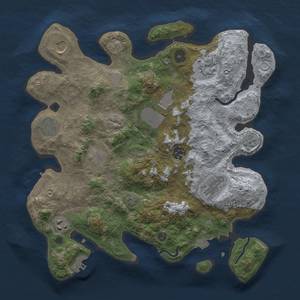 Thumbnail Rust Map: Procedural Map, Size: 3500, Seed: 403321692, 17 Monuments