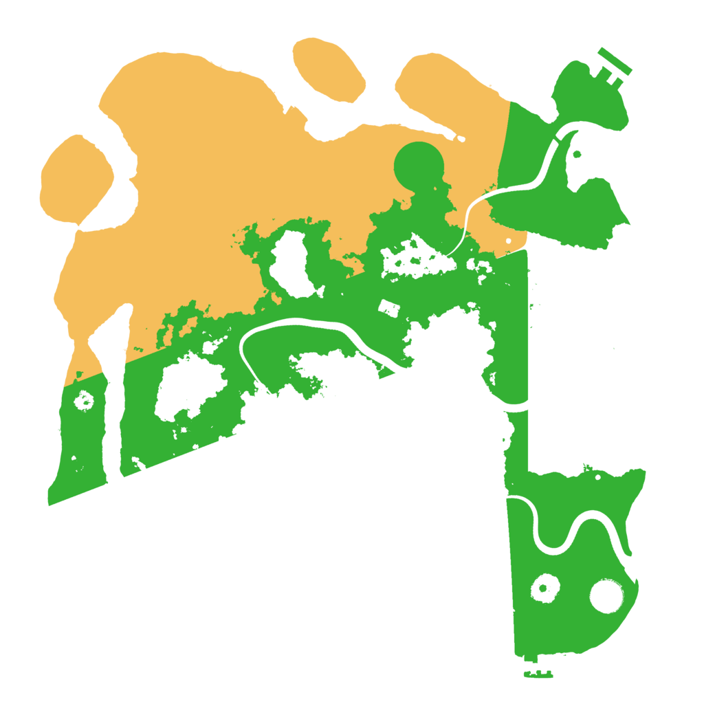 Biome Rust Map: Procedural Map, Size: 3700, Seed: 18608