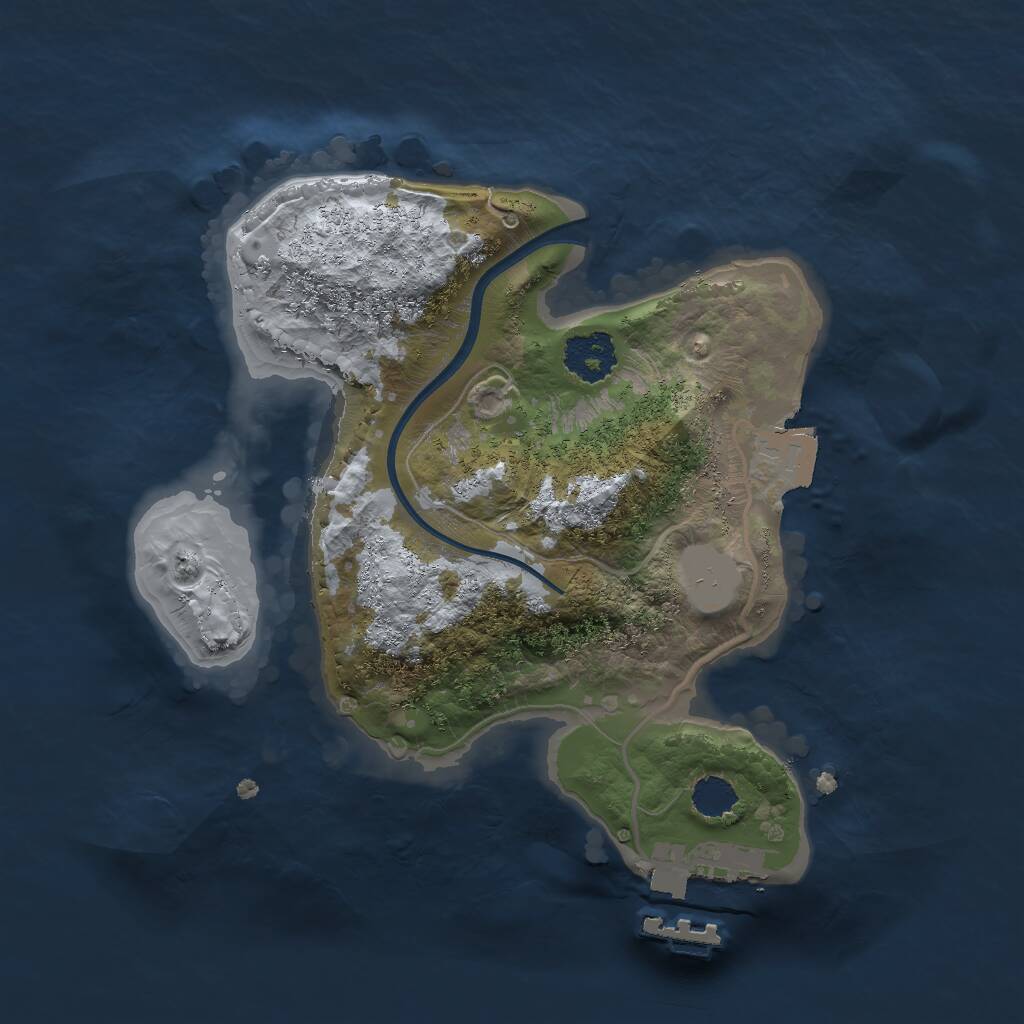 Rust Map: Procedural Map, Size: 2000, Seed: 814425786, 2 Monuments