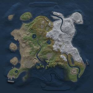 Thumbnail Rust Map: Procedural Map, Size: 3118, Seed: 123, 11 Monuments