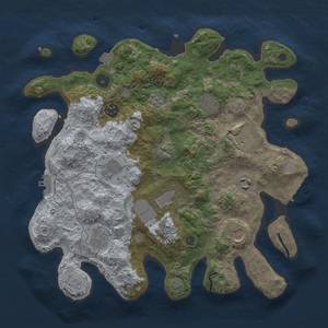 Thumbnail Rust Map: Procedural Map, Size: 3600, Seed: 20601, 17 Monuments