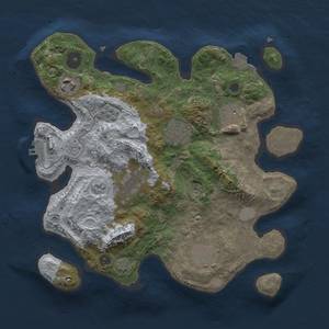 Thumbnail Rust Map: Procedural Map, Size: 3000, Seed: 735501336, 13 Monuments