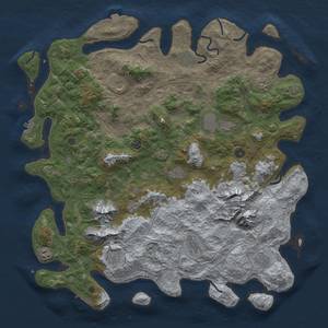 Thumbnail Rust Map: Procedural Map, Size: 5000, Seed: 52257904, 19 Monuments