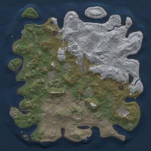 Thumbnail Rust Map: Procedural Map, Size: 4500, Seed: 1904241424, 19 Monuments