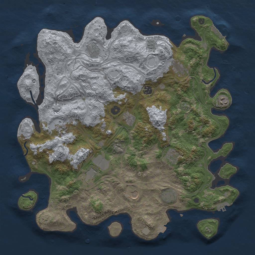 Rust Map: Procedural Map, Size: 4250, Seed: 1422036571, 19 Monuments