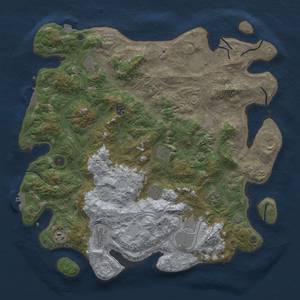 Thumbnail Rust Map: Procedural Map, Size: 4500, Seed: 83335302, 19 Monuments