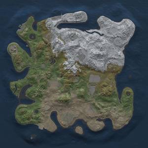 Thumbnail Rust Map: Procedural Map, Size: 3500, Seed: 2083337366, 18 Monuments