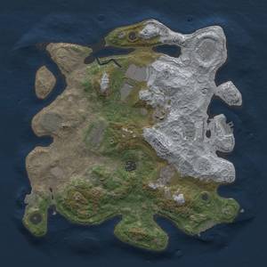 Thumbnail Rust Map: Procedural Map, Size: 3500, Seed: 2096579888, 16 Monuments