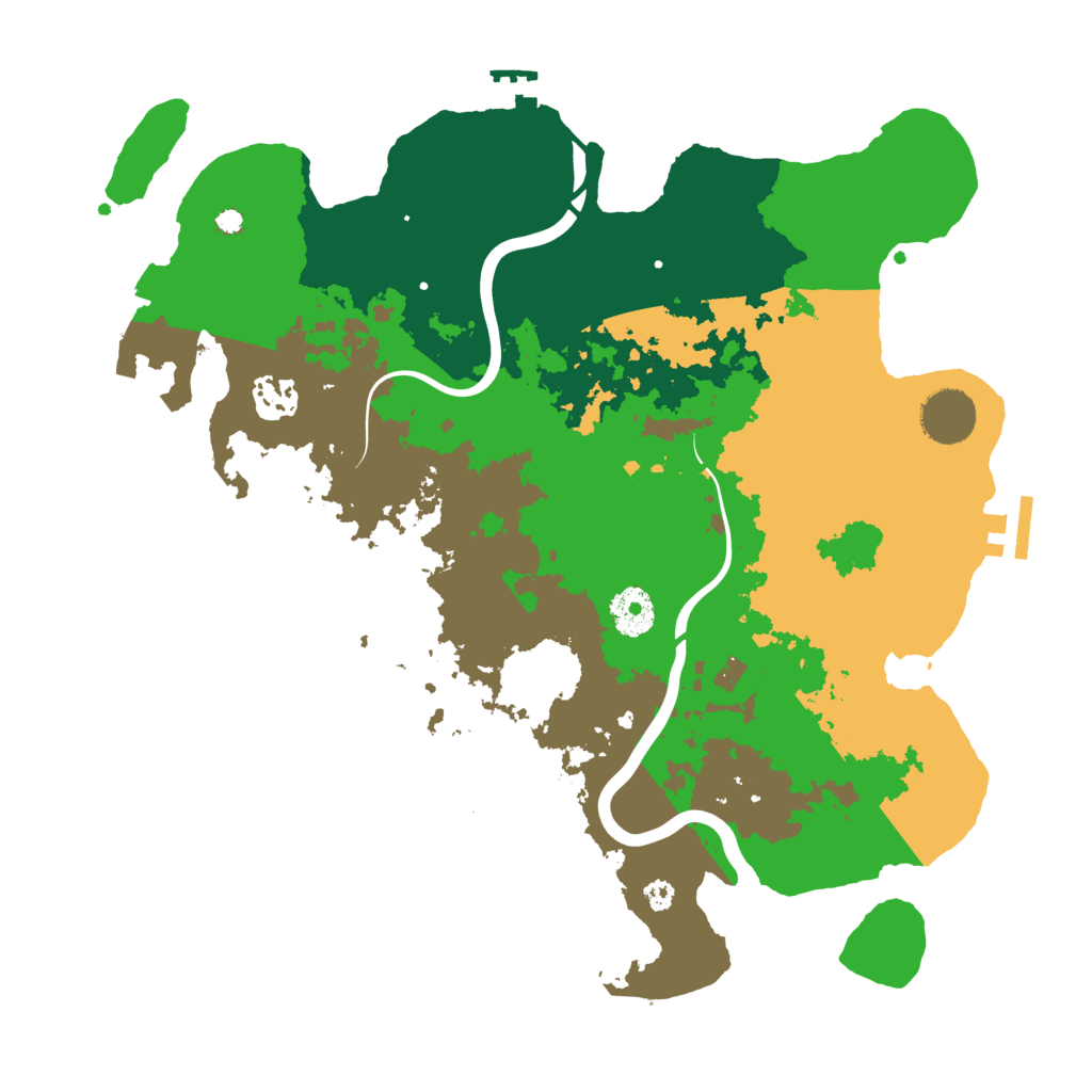 Biome Rust Map: Procedural Map, Size: 3500, Seed: 11581