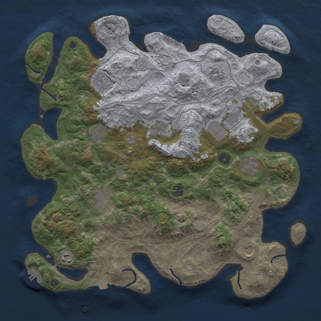 Rust Map: Procedural Map, Size: 4250, Seed: 19059285, 19 Monuments