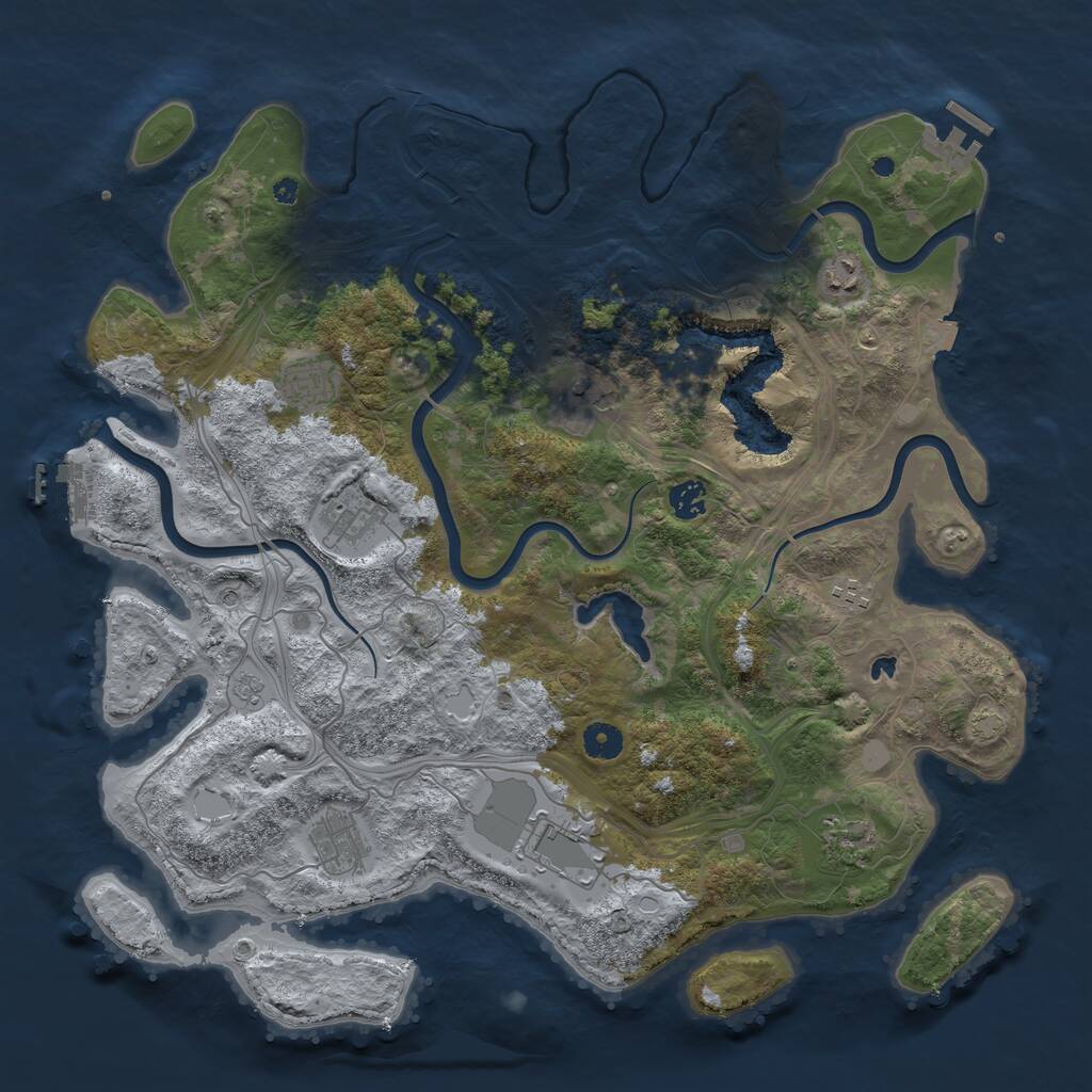Rust Map: Procedural Map, Size: 4250, Seed: 1718377331, 15 Monuments