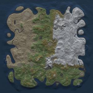 Thumbnail Rust Map: Procedural Map, Size: 5000, Seed: 264555628, 19 Monuments