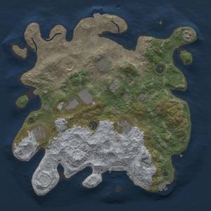 Thumbnail Rust Map: Procedural Map, Size: 3700, Seed: 600579894, 16 Monuments