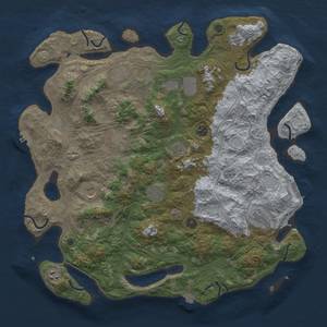 Thumbnail Rust Map: Procedural Map, Size: 4500, Seed: 1144848552, 19 Monuments