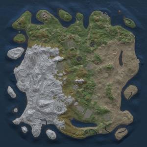 Thumbnail Rust Map: Procedural Map, Size: 4250, Seed: 2137715885, 19 Monuments