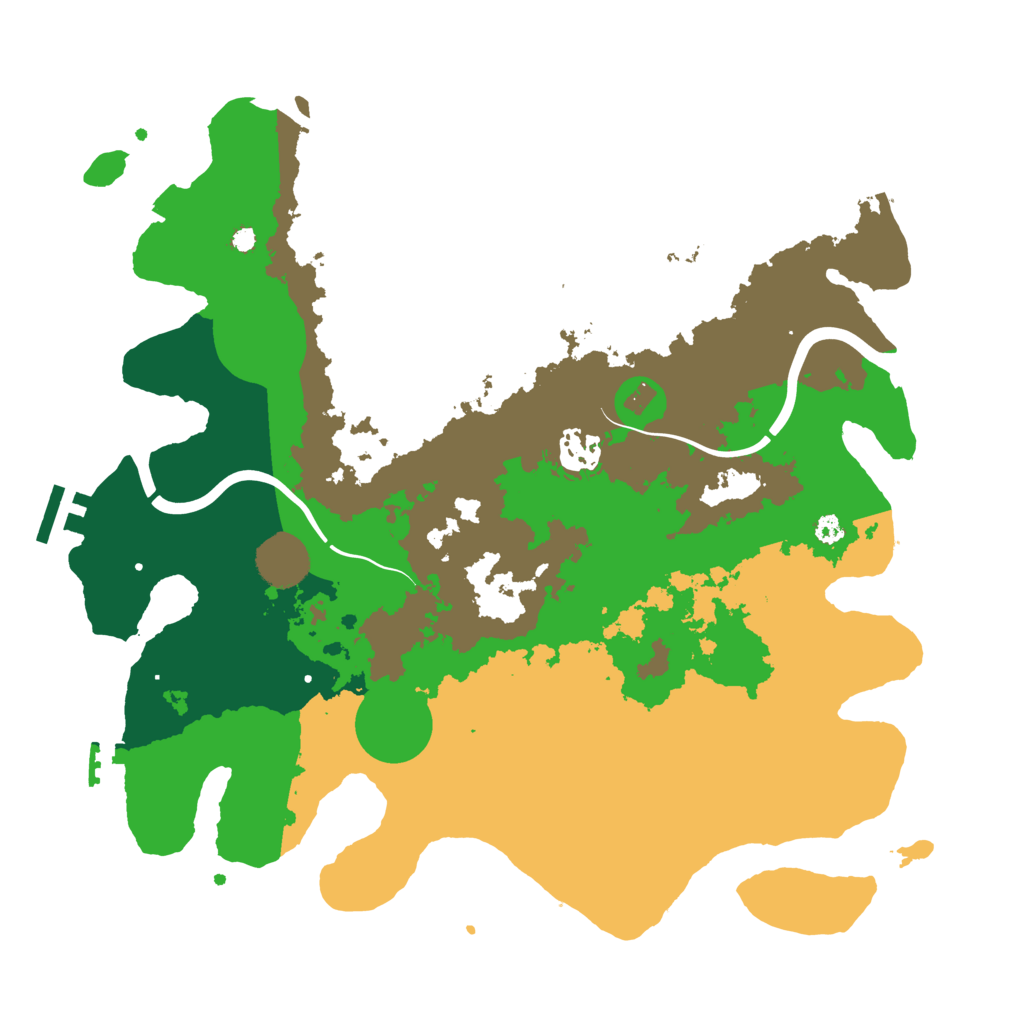 Biome Rust Map: Procedural Map, Size: 3500, Seed: 721736