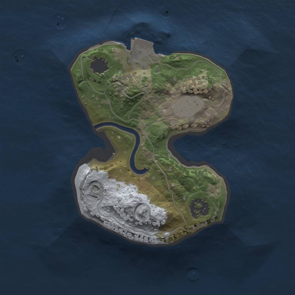 Rust Map: Procedural Map, Size: 1500, Seed: 1780671160, 3 Monuments