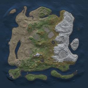 Thumbnail Rust Map: Procedural Map, Size: 3500, Seed: 689640355, 15 Monuments