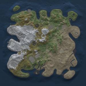 Thumbnail Rust Map: Procedural Map, Size: 3500, Seed: 20345, 16 Monuments