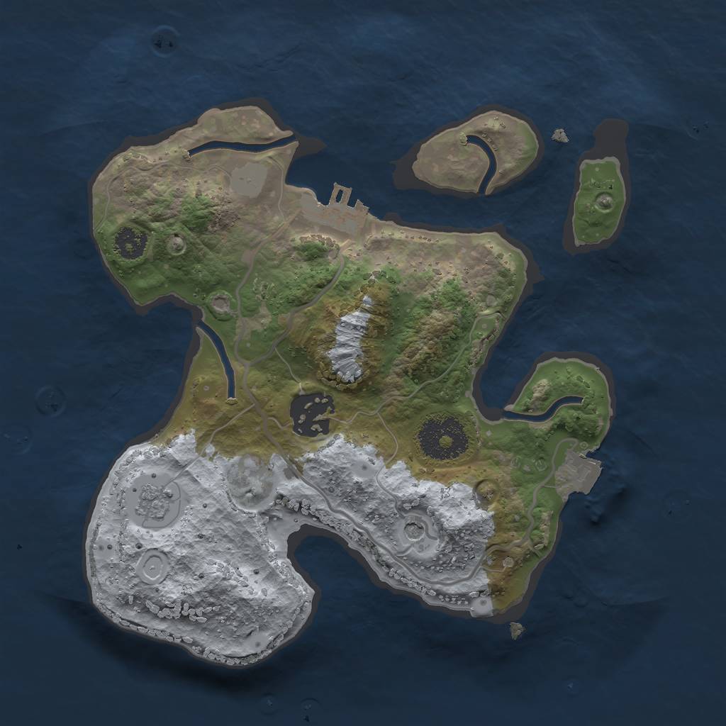 Rust Map: Procedural Map, Size: 2354, Seed: 2147483647, 7 Monuments