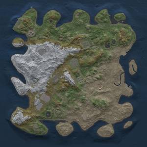 Thumbnail Rust Map: Procedural Map, Size: 4000, Seed: 81346609, 18 Monuments