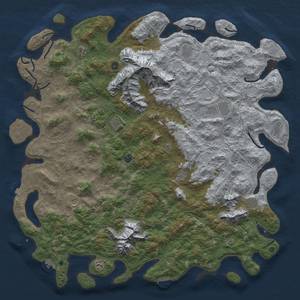 Thumbnail Rust Map: Procedural Map, Size: 6000, Seed: 13111, 19 Monuments