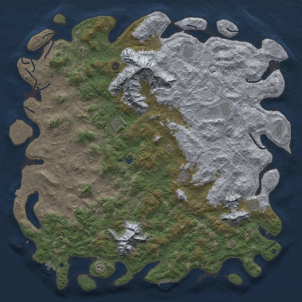 Rust Map: Procedural Map, Size: 6000, Seed: 13111, 19 Monuments