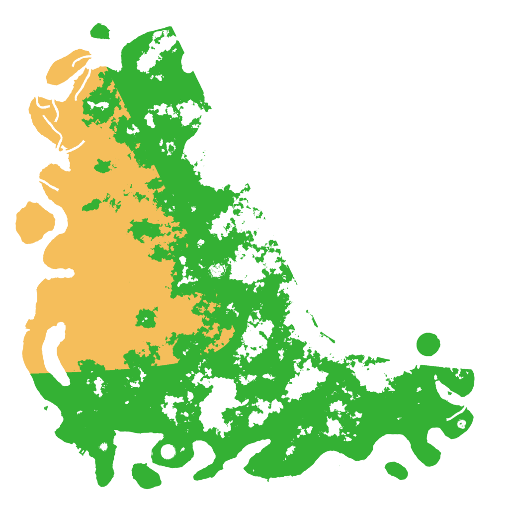 Biome Rust Map: Procedural Map, Size: 6000, Seed: 13111