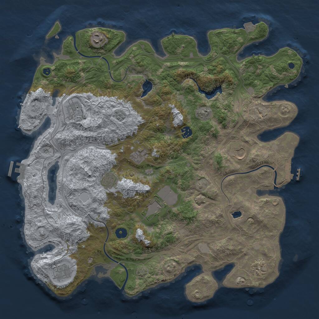 Rust Map: Procedural Map, Size: 4250, Seed: 1738059765, 16 Monuments
