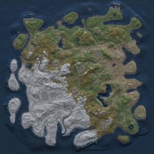 Thumbnail Rust Map: Procedural Map, Size: 4250, Seed: 1956765472, 13 Monuments