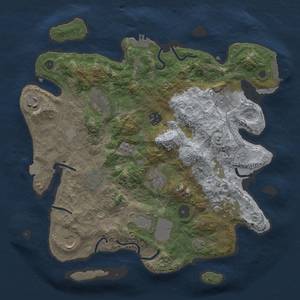 Thumbnail Rust Map: Procedural Map, Size: 3500, Seed: 2027364335, 18 Monuments