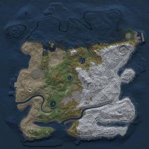 Thumbnail Rust Map: Procedural Map, Size: 3500, Seed: 1887136624, 10 Monuments