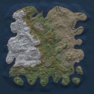 Thumbnail Rust Map: Procedural Map, Size: 4000, Seed: 230604784, 18 Monuments