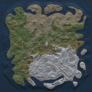 Thumbnail Rust Map: Procedural Map, Size: 4801, Seed: 1204072557, 19 Monuments