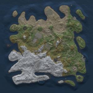 Thumbnail Rust Map: Procedural Map, Size: 3800, Seed: 153687, 16 Monuments