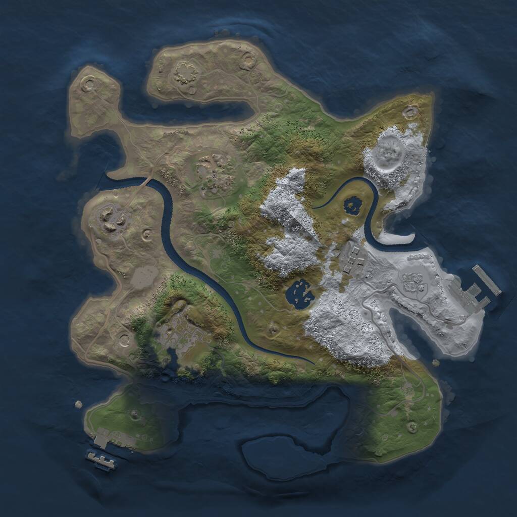Rust Map: Procedural Map, Size: 2800, Seed: 38, 11 Monuments
