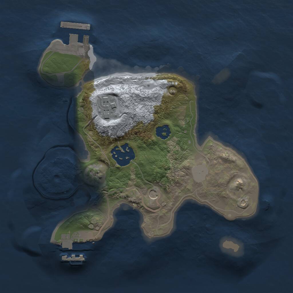 Rust Map: Procedural Map, Size: 2000, Seed: 4696, 6 Monuments