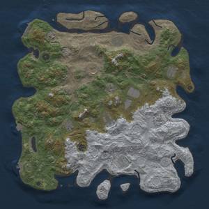 Thumbnail Rust Map: Procedural Map, Size: 4500, Seed: 506618222, 19 Monuments