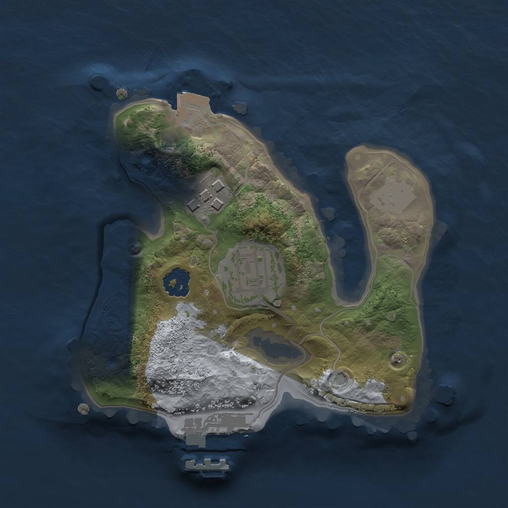 Rust Map: Procedural Map, Size: 1800, Seed: 265104794, 4 Monuments