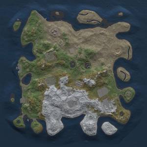 Thumbnail Rust Map: Procedural Map, Size: 3500, Seed: 126572804, 16 Monuments