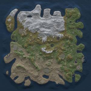 Thumbnail Rust Map: Procedural Map, Size: 4500, Seed: 954348883, 19 Monuments