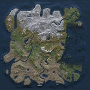 Thumbnail Rust Map: Procedural Map, Size: 4500, Seed: 954348883, 15 Monuments